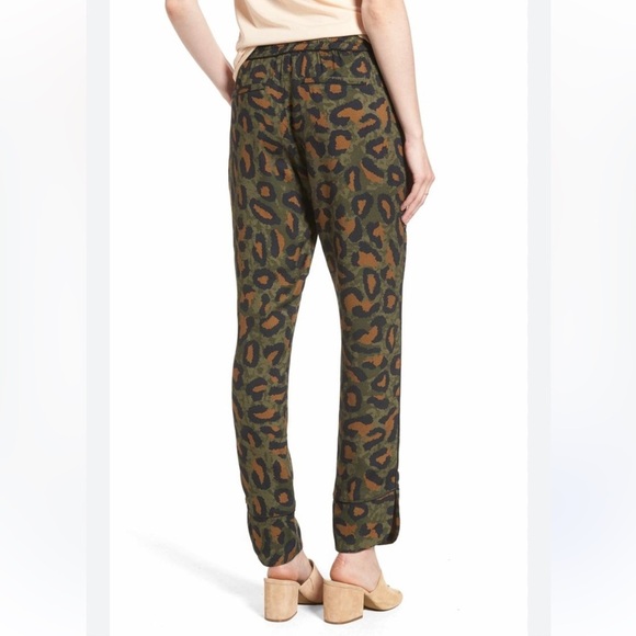 Zadig & Voltaire Parone Leopard Print Drawstring Jogger Pants Cropped Size 34 XS - Picture 9 of 11